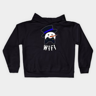 Snowman Face Gamer Wifi Kids Hoodie